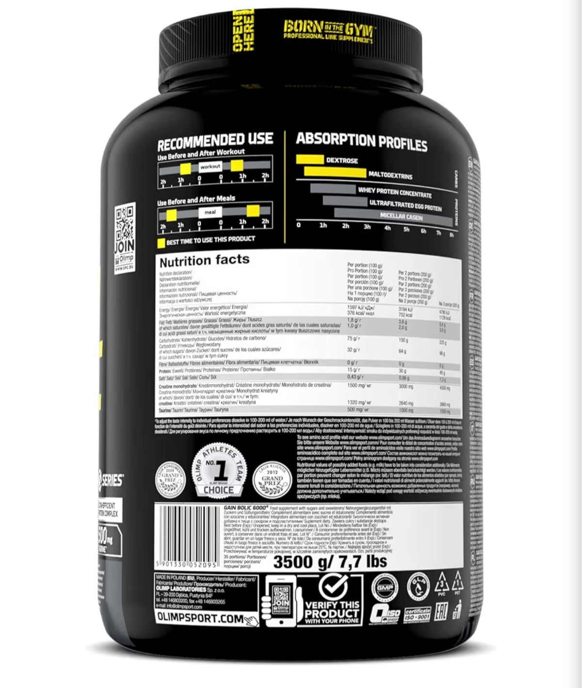 OLIMP SPORT NUTRITION Olimp Labs Gain Bolic 6000 Powder