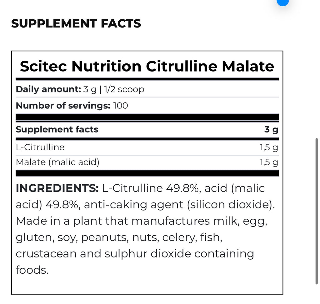 Scitec L Citrulline Malate